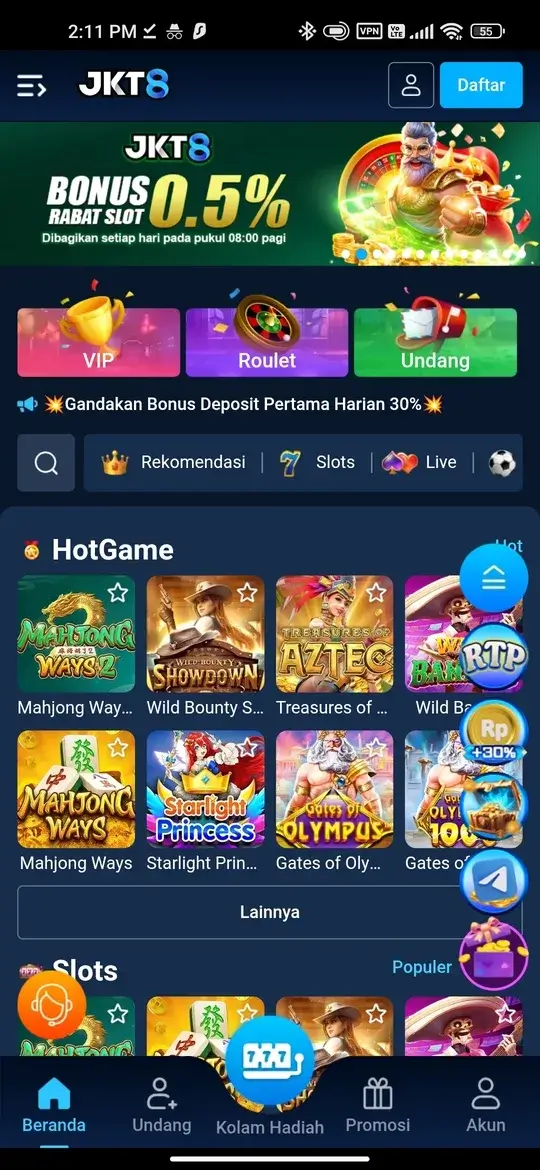 JKT8 APK Screenshot 1 - Tampilan Utama